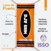 Lona para puerta Orange Crayon