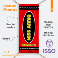 Lona para puerta Red Crayon