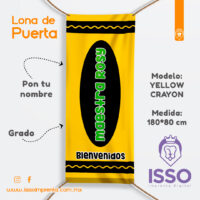 Lona para puerta Yellow Crayon